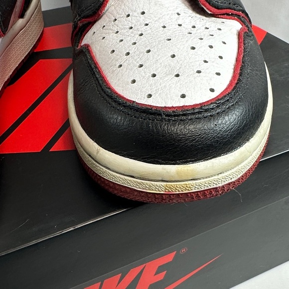 Nike Air Jordan 1 Retro High OG Black/Gym Red-White Sneakers - Picture 14 of 16
